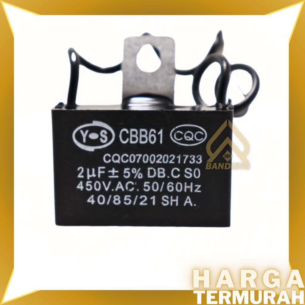 KAPASITOR KOTAK KABEL 2UF | KAPASITOR FAN |KAPASITOR KABEL KOTAK  | KAPASITOR KOTAK KIPAS ANGIN | KA