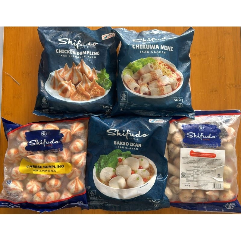 

All Varian Shifudo ( Somay ikan,Chikuwa mini, Bakso Ikan, SteamBoat, Dumpling Chicken, Dumpling Cheese)