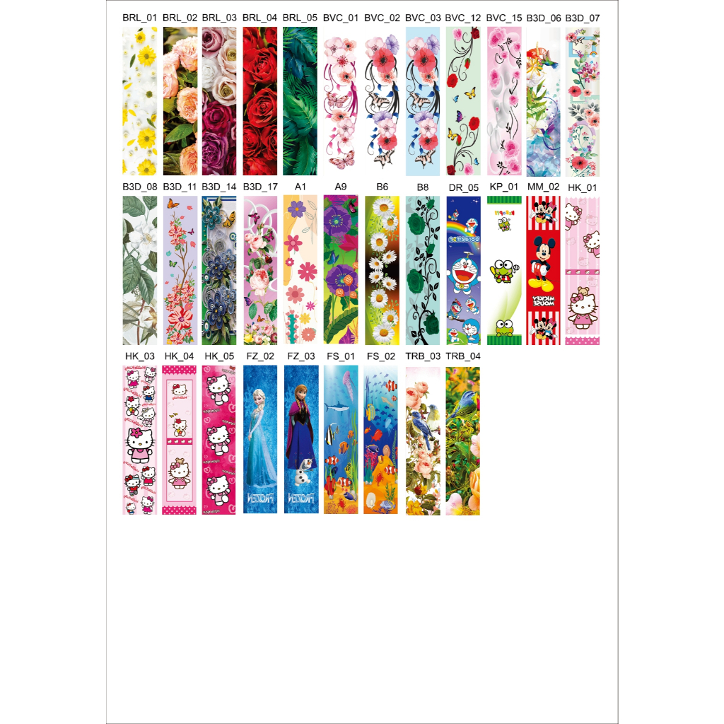 (Cuci Gudang) Sticker Kaca Lemari Tempel Dari Dalam Aneka Motif Bunga