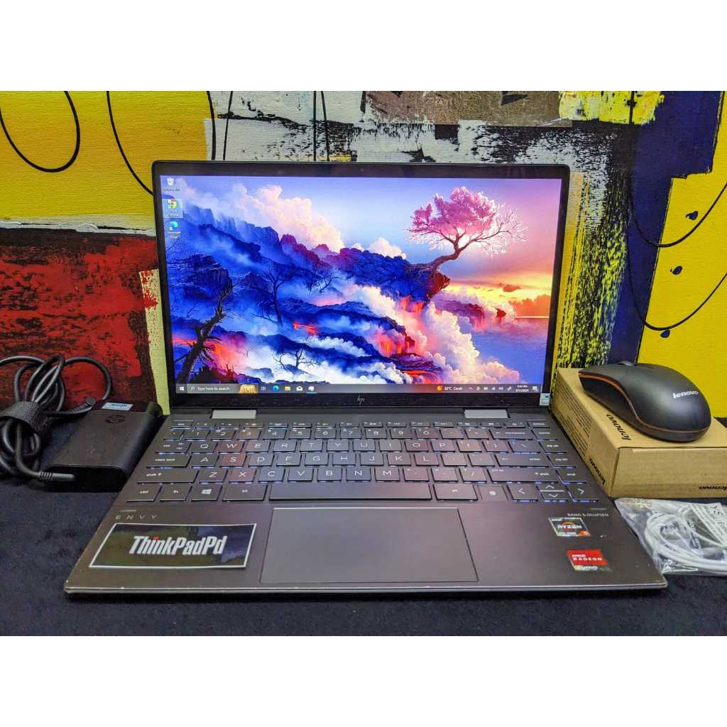 Laptop Design Hp Envy X360 Ryzen 5 4500U Backlight Radeon SSD Slim Ringan