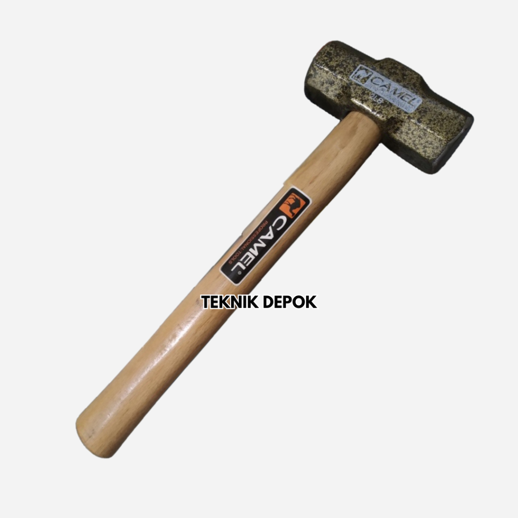 Palu Bodem 2 LB Gagang Martil Hammer Bobok Beton Palu Bogem Godam Kayu Penggetok Pengancur Batu Besa