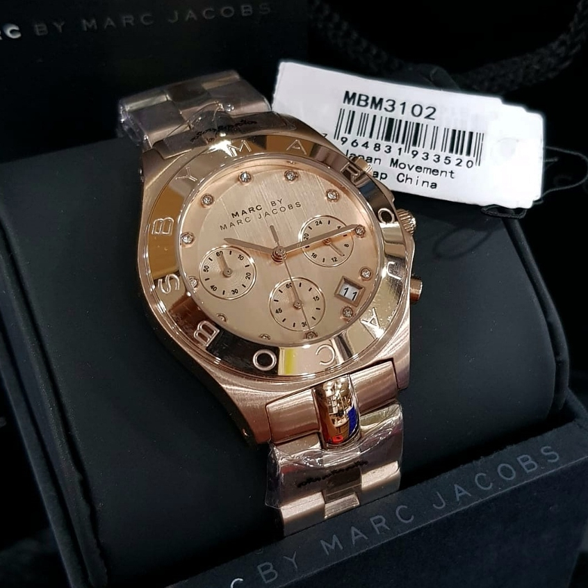 Jam Tangan Wanita MJ Blade MBM3102 Chronograph Full Rosegold Steel
