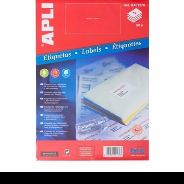 

APLI POLYEST LABEL F/LASER 70X37 RA01224