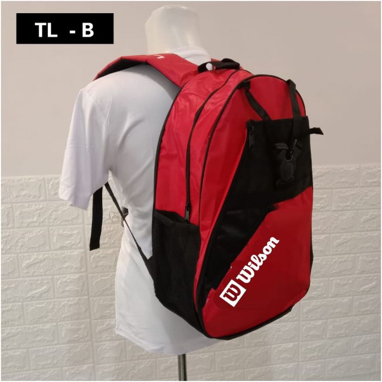 Tas ransel olahraga tenis lapangan tas raket tenis lapangan Wilson KODE T7K5