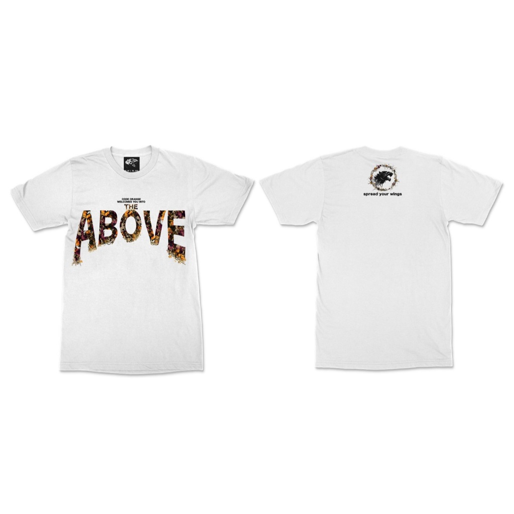 CODE ORANGE ABOVE WHITE T SHIRT