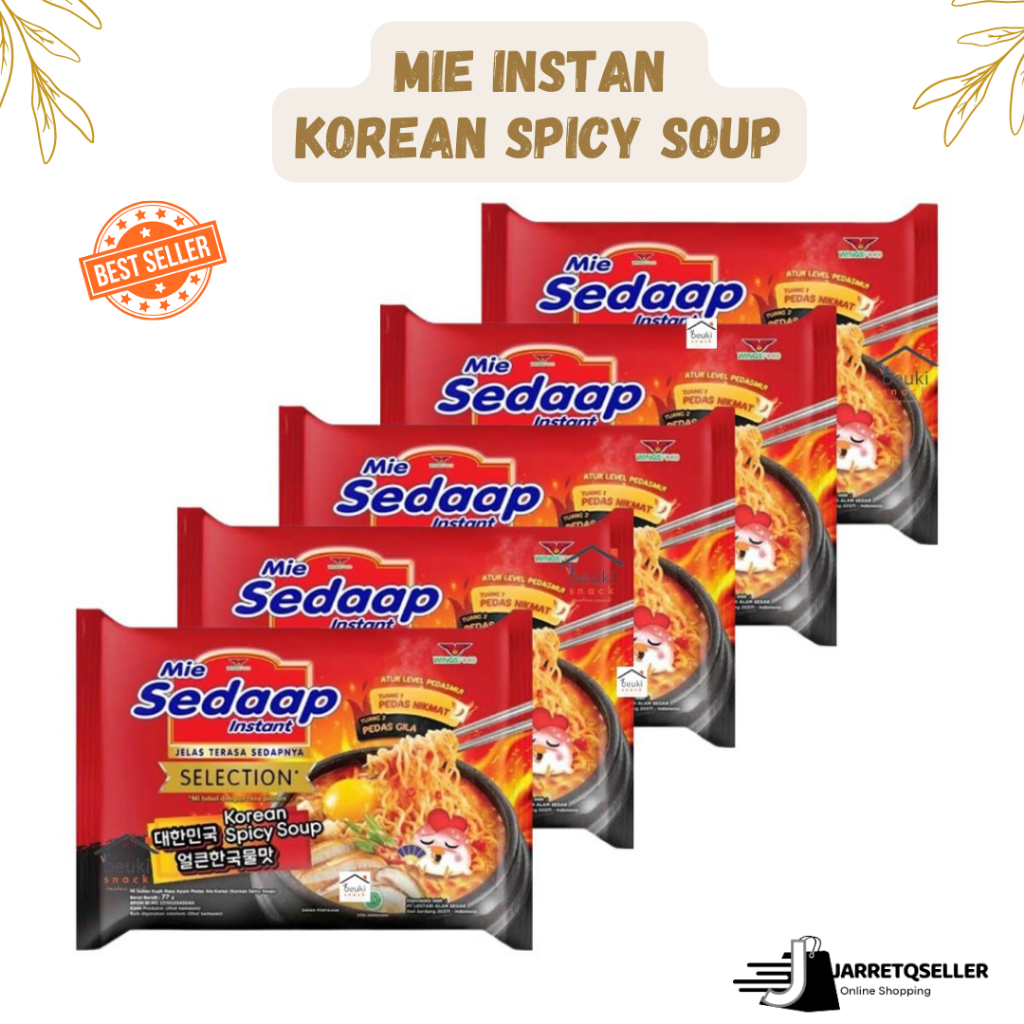 

Mie Sedap Instan Korean Spicy Soup Bundle isi 5 Pcs || 5PCS Mie Sedaap Korean Soup Enakk Bangettt