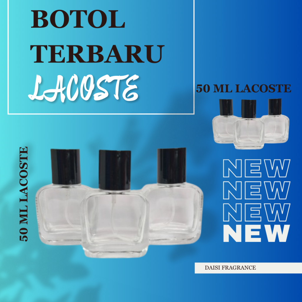 BOTOL PARFUM SPRAY 50 ML LACOSTE | BOTOL KACA