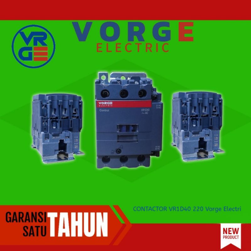 Kontaktor Contactor VORGE VR1D40 M7 VR1D40M7 setara LC1D40 LC1D40M7 garansi 1 tahun
