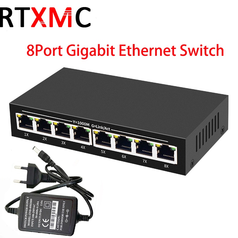 KODE X54P 8 Port Gigabit Switch Desktop RJ45 Ethernet Switch 111mbps Lan Hub switch 8 portas Interne