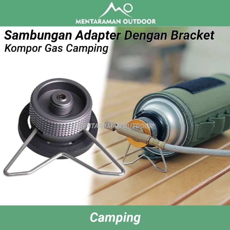 [MO] Kepala Adapter Regulator Gas Kaleng Dengan kaki Dudukan Kompor Lipat Camping Portable