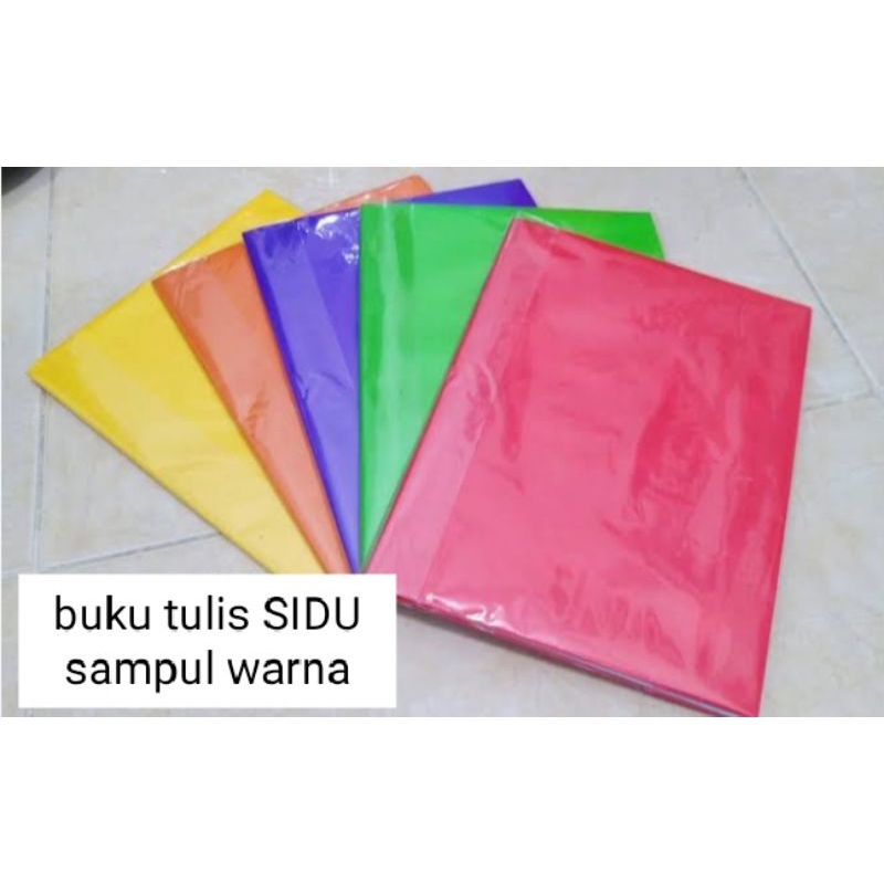 

Buku Tulis SIDU bersampul warna dan sampul plastik ukuran 16x21 cm