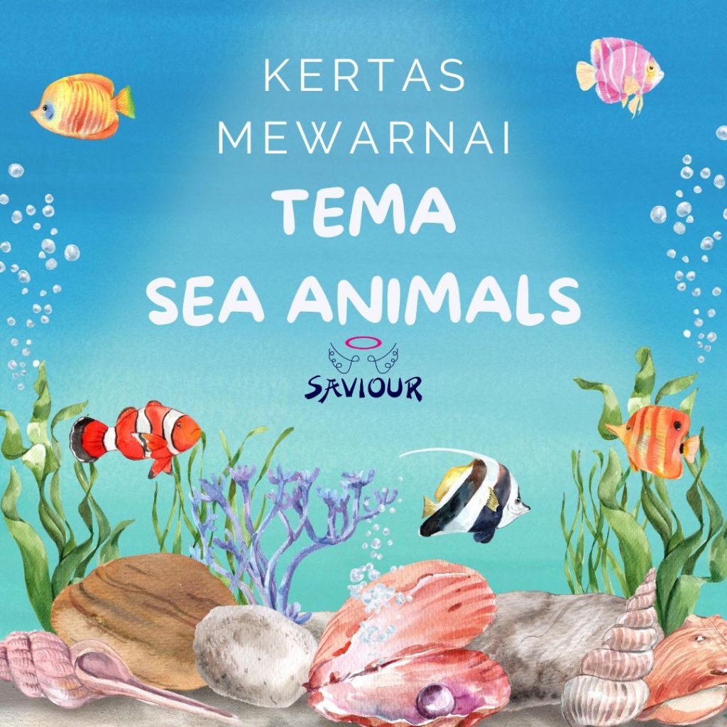 

KERTAS MEWARNAI / KERTAS GAMBAR / TEMA SEA ANIMALS / A4 100 GSM / WORKSHEET / PAUD / TK / SD