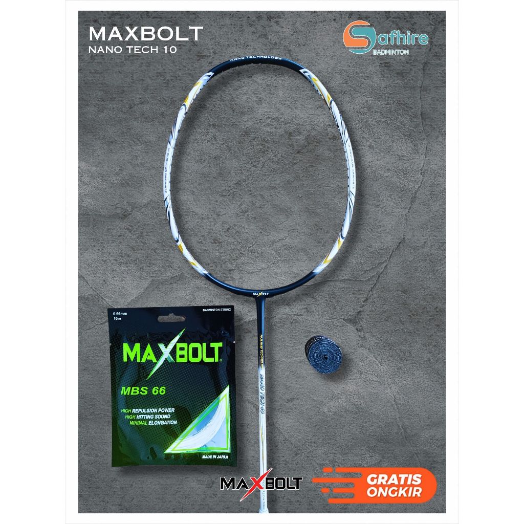 Raket Badminton Maxbolt Nano Tech-10 Original