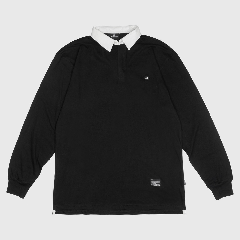 KODE X66S Wellborn Oversized Rugby Shirt Black