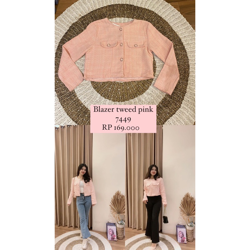 Blazer Tweed pink 7449