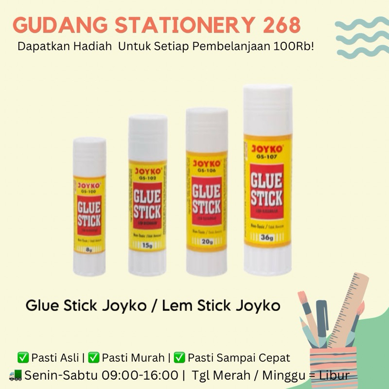 

Glue Stick JOYKO 8gr 15gr 25gr / Lem Stick JOYKO 8gr 15gr 25gr