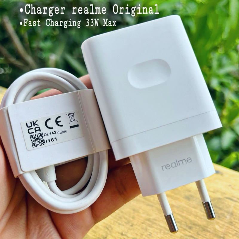 Charger Realme Fast Charging 33w Max Asli Original bawaan Hp