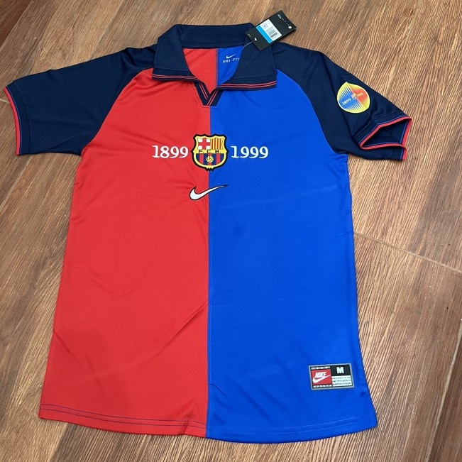 Free Ongkir  JERSEY RETRO BARCELONA CENTENARY 1998 1999 JERSEY GRADE ORI THAILAND JERSEY BARCA CENTE