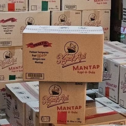 

CTN 6BAG*30*25GR - KAPAL API MANTAP KOPI GULA ISI 180 PCS SACHET