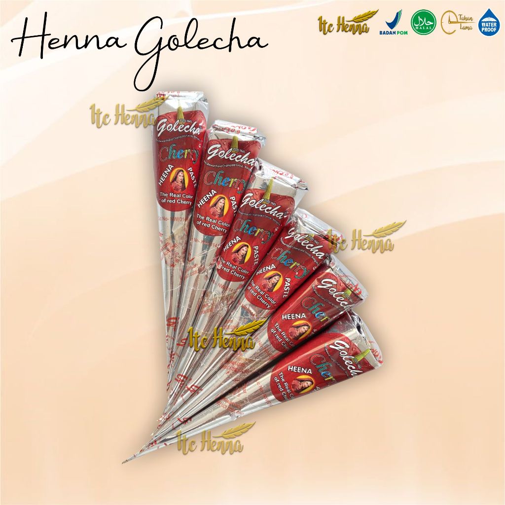 Henna / Hena Tangan Golecha Awet Alami Halal untuk Sholat