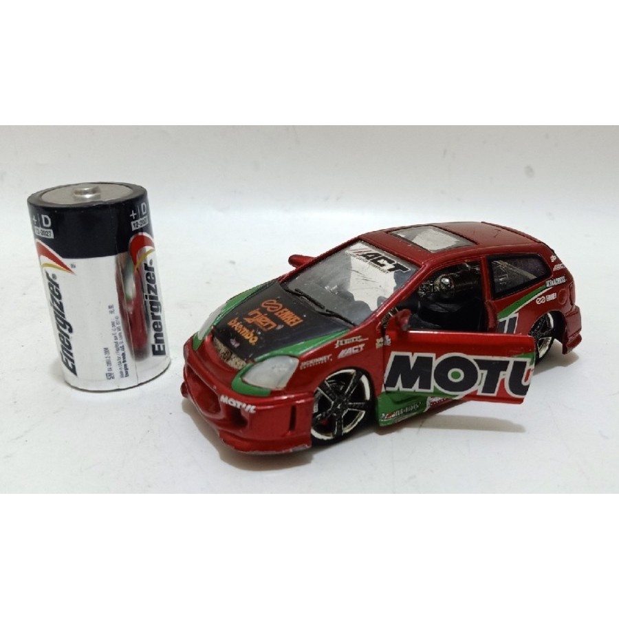 diecast saico honda civic type R motul metallic deep red 1/32