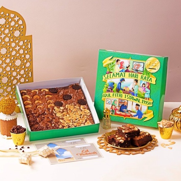 

HEBOH Brownies Fudgy Dark Chocolate Chan Patisserie Hampers Kue LebaranEid MubarakIdul Fitri Size 2x2cm