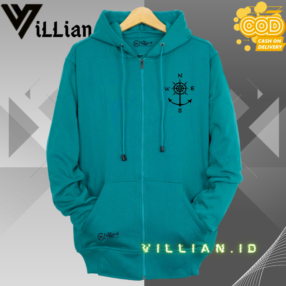 [READY] SWEATER HOODIE RESLETING ZIPPER WARNA HIJAU TOSCA SWEATERSHIRT UNISEX PRIA WANITA DISTRO PRE