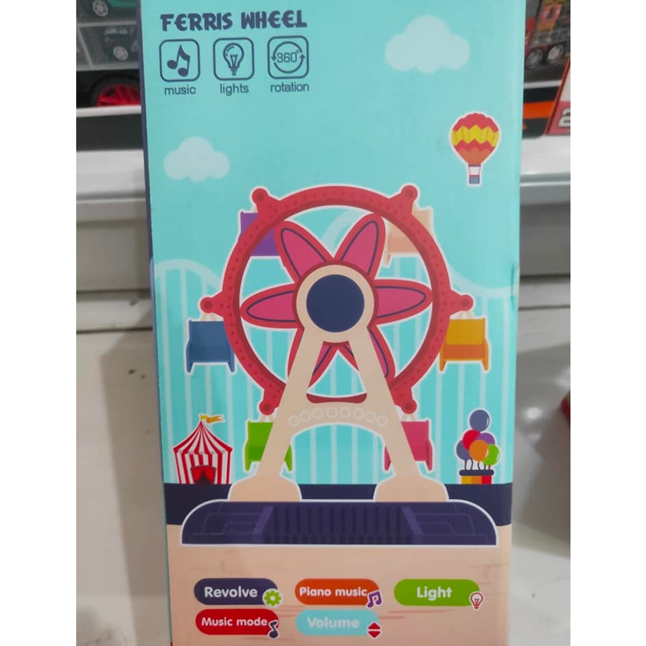 BERKUALITAS MAINAN BIANGLALA FERRIS WHEEL AMUSEMENT PARK MUSIK DAN LAMPU