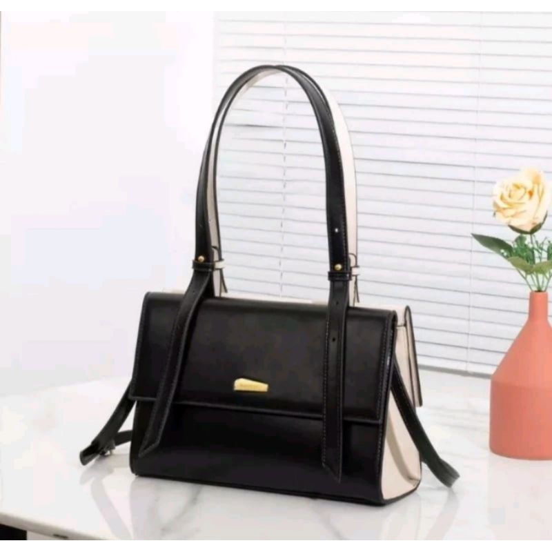 SARAH BAG JIMS HONEY WARNA HITAM PUTIH / NEW DEFECT / TAS BAHU WANITA