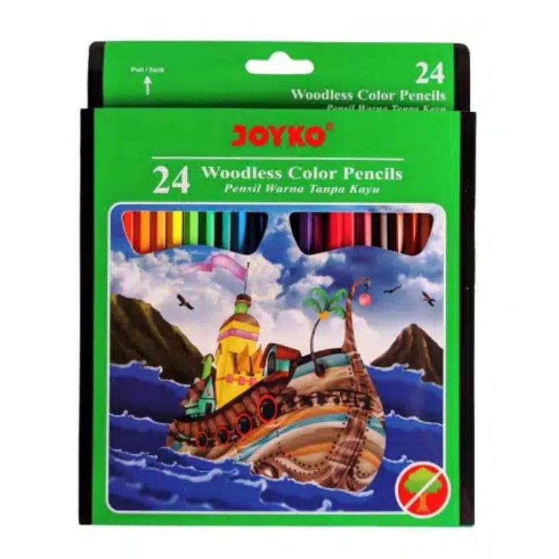 

DAHSYAT Pensil Warna 24 Warna CP14 Joyko Color Pencils Woodless