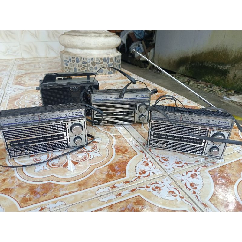 Radio Transistor Antik Panasonic, AM FM Super Peka, Modif ke Baterai Charger 3.7 V Baterai Bekas Lap