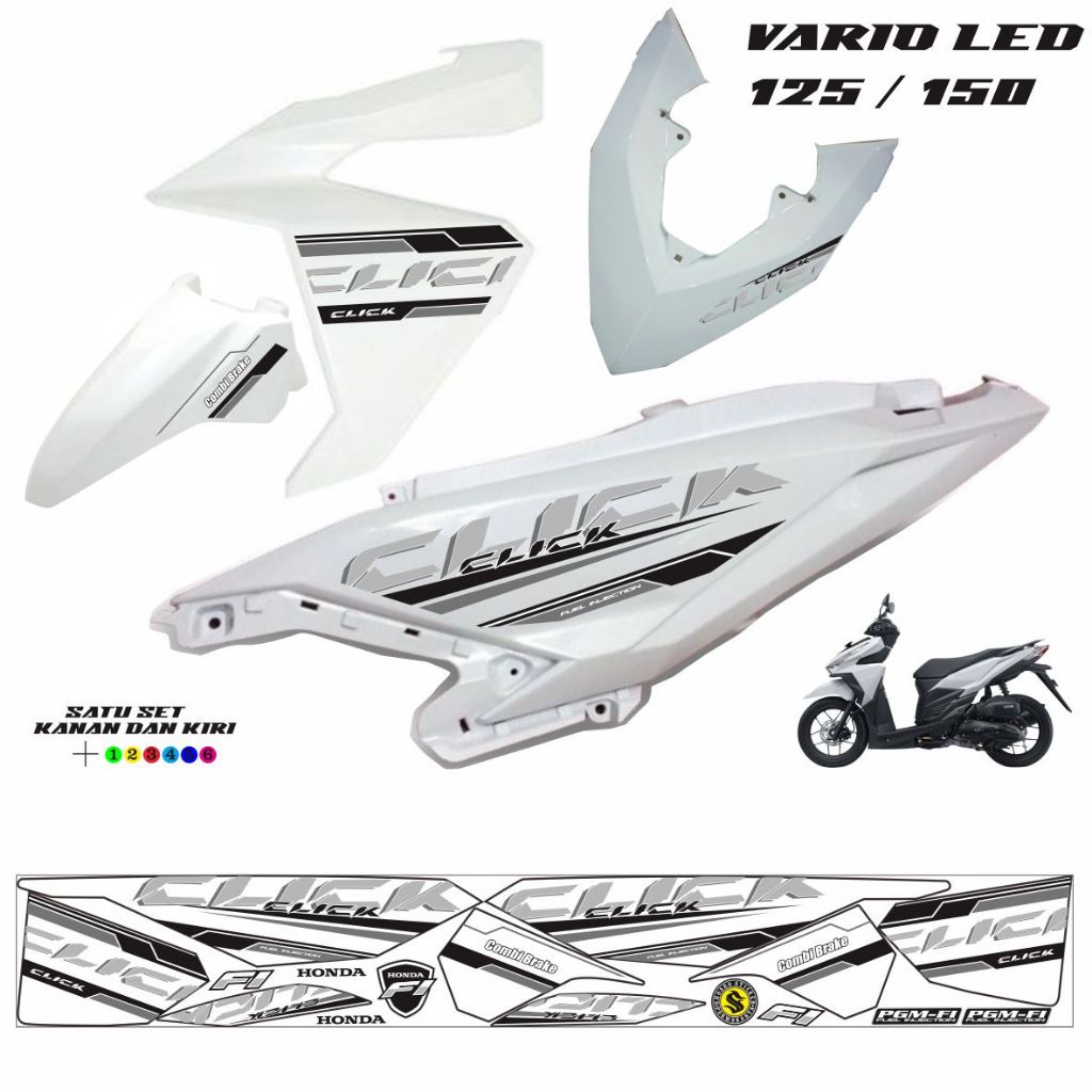 STRIPING STIKER MOTOR VARIO LED 2015 / 2017 /LIST  STIKER VARIO 125 / 150 LED FI