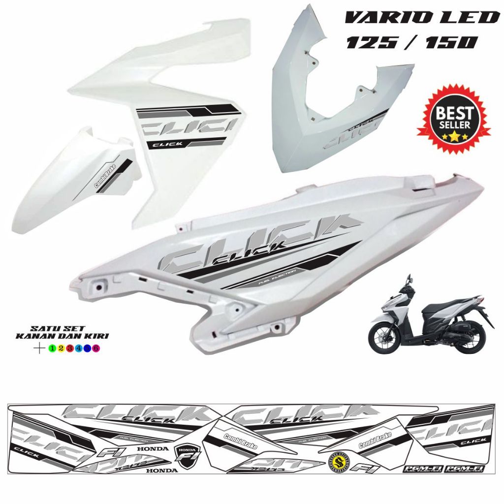 STRIPING VARIO STIKER MOTOR VARIO LED 2015 / 2017 /LIST  STIKER VARIO 125 / 150 LED FI STIKER