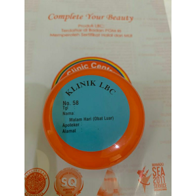 cream malam lbc no 58