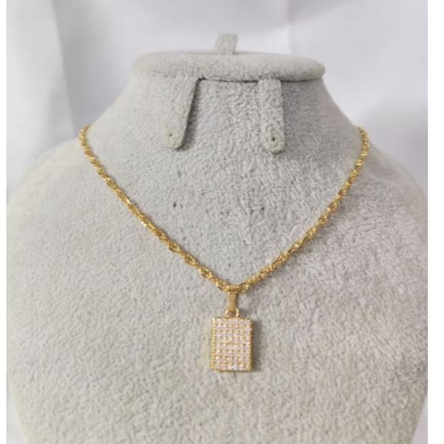 Grosir 88 - Kalung Kotak Gold Lapis Emas Anti Karat - Tania