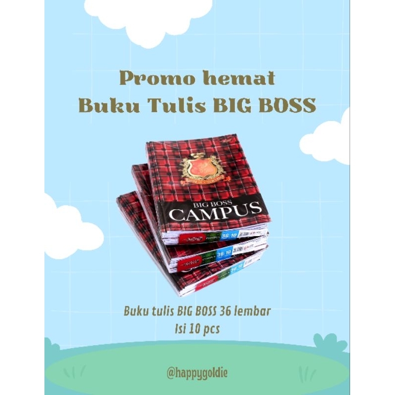 

Buku Tulis Bigbos 36 isi 10pcs