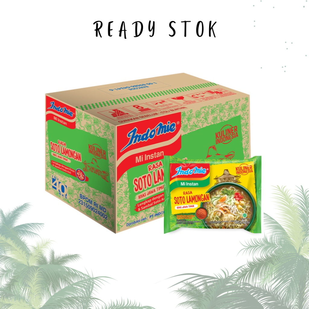 

Mie Instan Kuah/ Indomie Soto Lamongan 40x80gr (Karton)