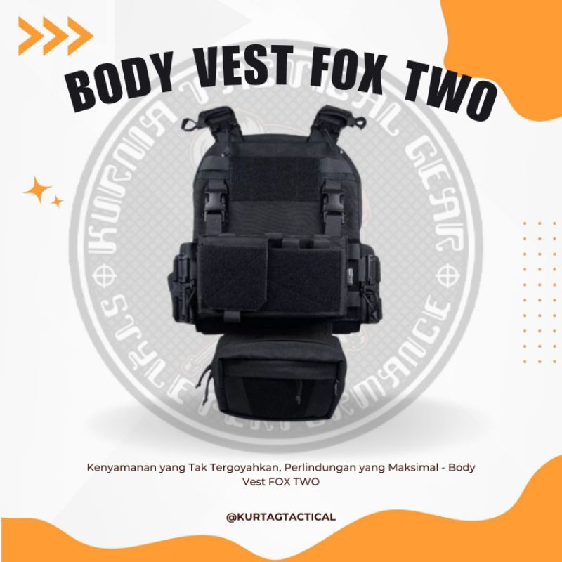 KURTAG-BODYVEST FOX TWO CARRIER BLACK TACTICAL