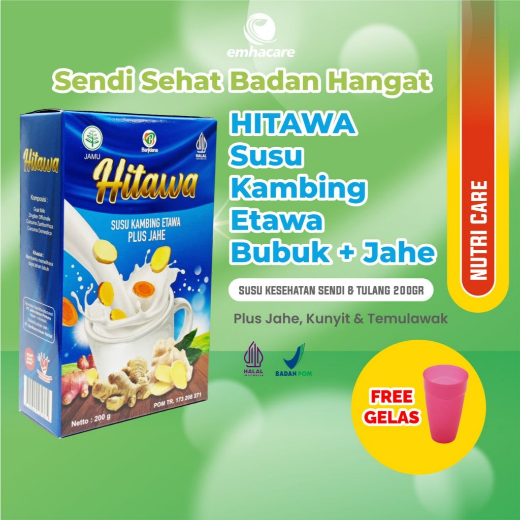 

[BUY 1 GET 1 FREE HADIAH] [BUY 3 FREE GELAS CANTIK] COD HITAWA Susu Kambing Etawa Plus Herbal Jahe