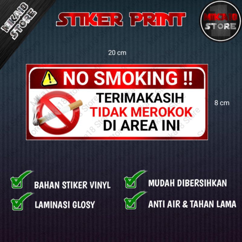 

STIKER NO SMOKING / DILARANG MEROKOK