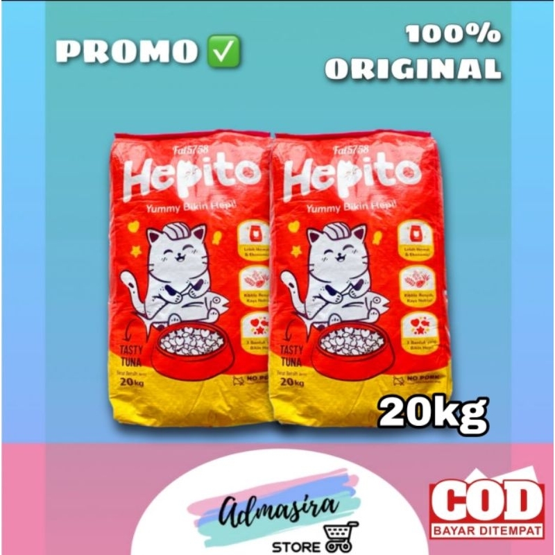 HEPITO Cat Food 20 kg 1 Sak Karung Makanan Kucing 20kg