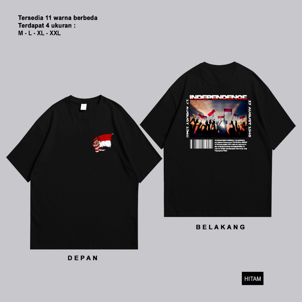 Kaos Pria / Kaos Pria 17 AGUSTUS / Baju Kemerdekaan Indonesia