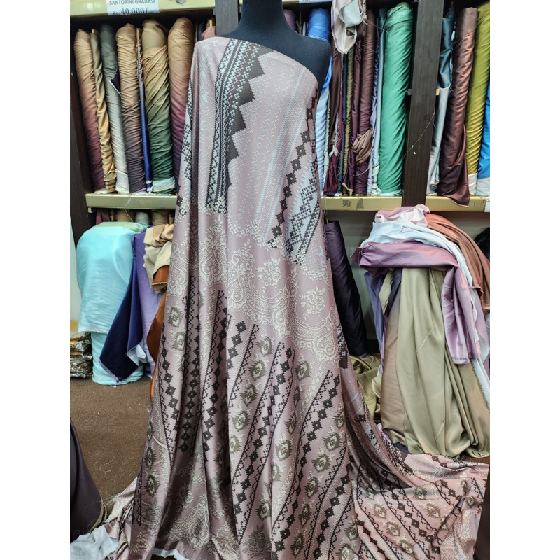 ARMANI SILK MOTIF ETNIK/BAHAN KQIN ARMANI SILK PRINT ETNIK
