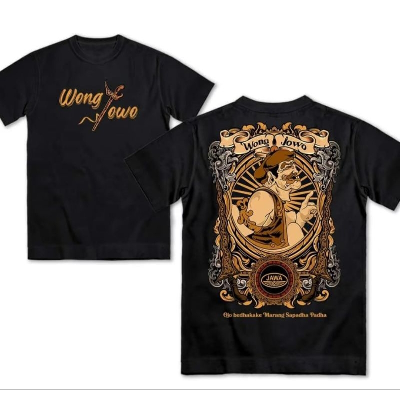 KAOS WONG JOWO SEMAR CORAK GOLD
