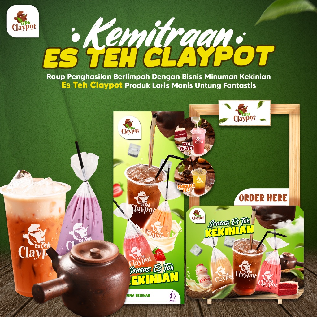 

Paket Usaha Kemitraan Es Teh Solo Claypot Siap Jualan