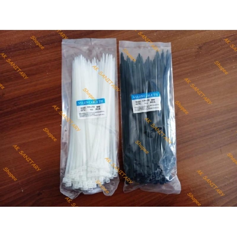 Kabel Ties Cable Tie 4,8 X 250mm 25Cm Kabel Ties 4,8x250mm HTM - PUTIH