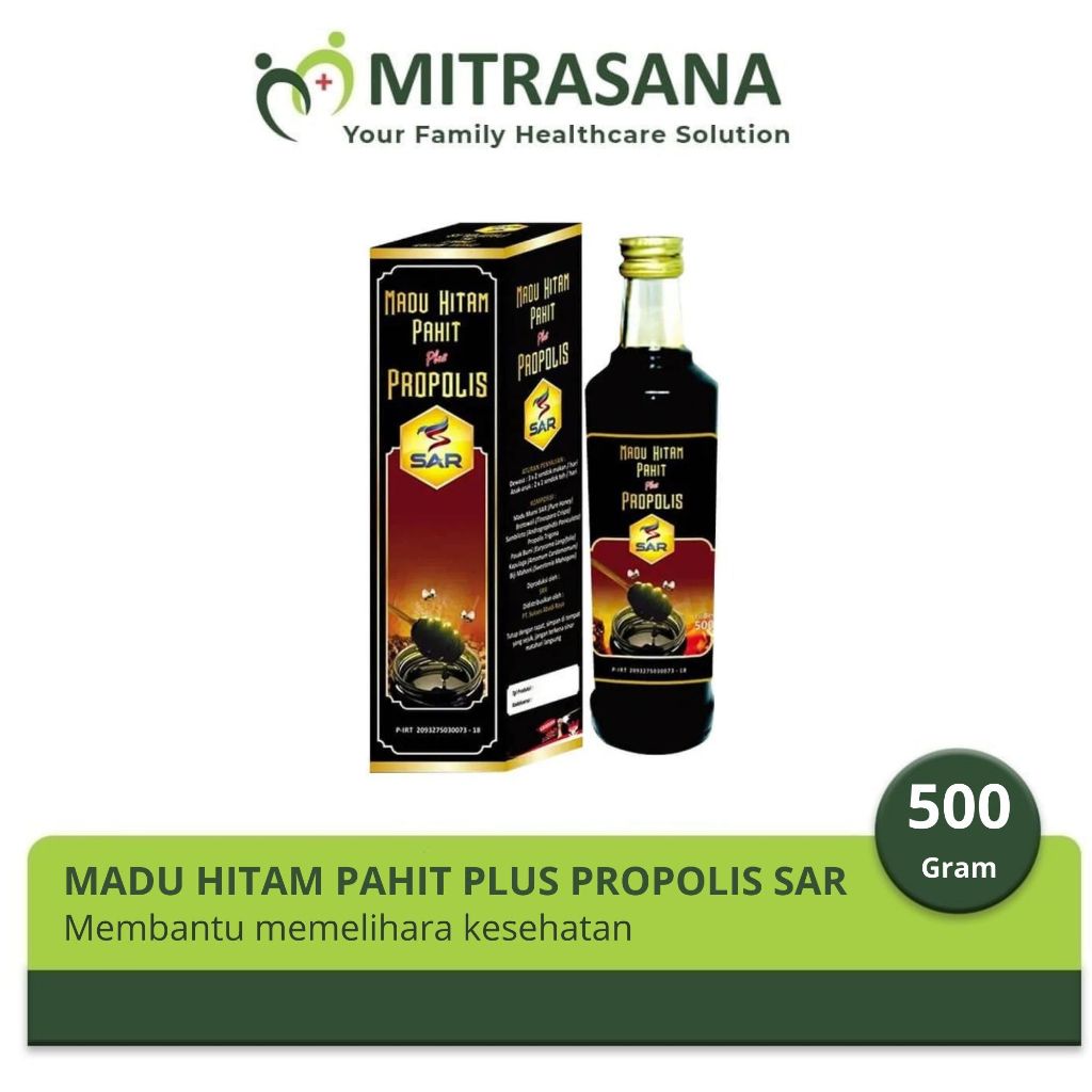 

Madu Hitam Pahit Plus Propolis SAR 500 Gram - Membantu Memelihara Kesehatan