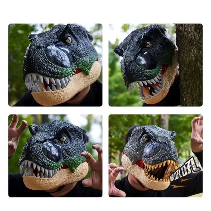 Mainan Topeng dino dinosaurus nyala lampu murah
