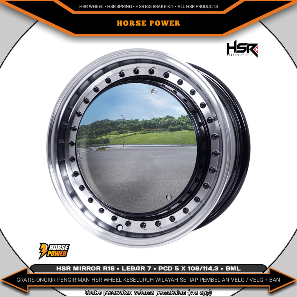 Velg R16 • Mobil 5 Baut Roda • Pcd 5 x 108/114,3 • Hsr Mirror