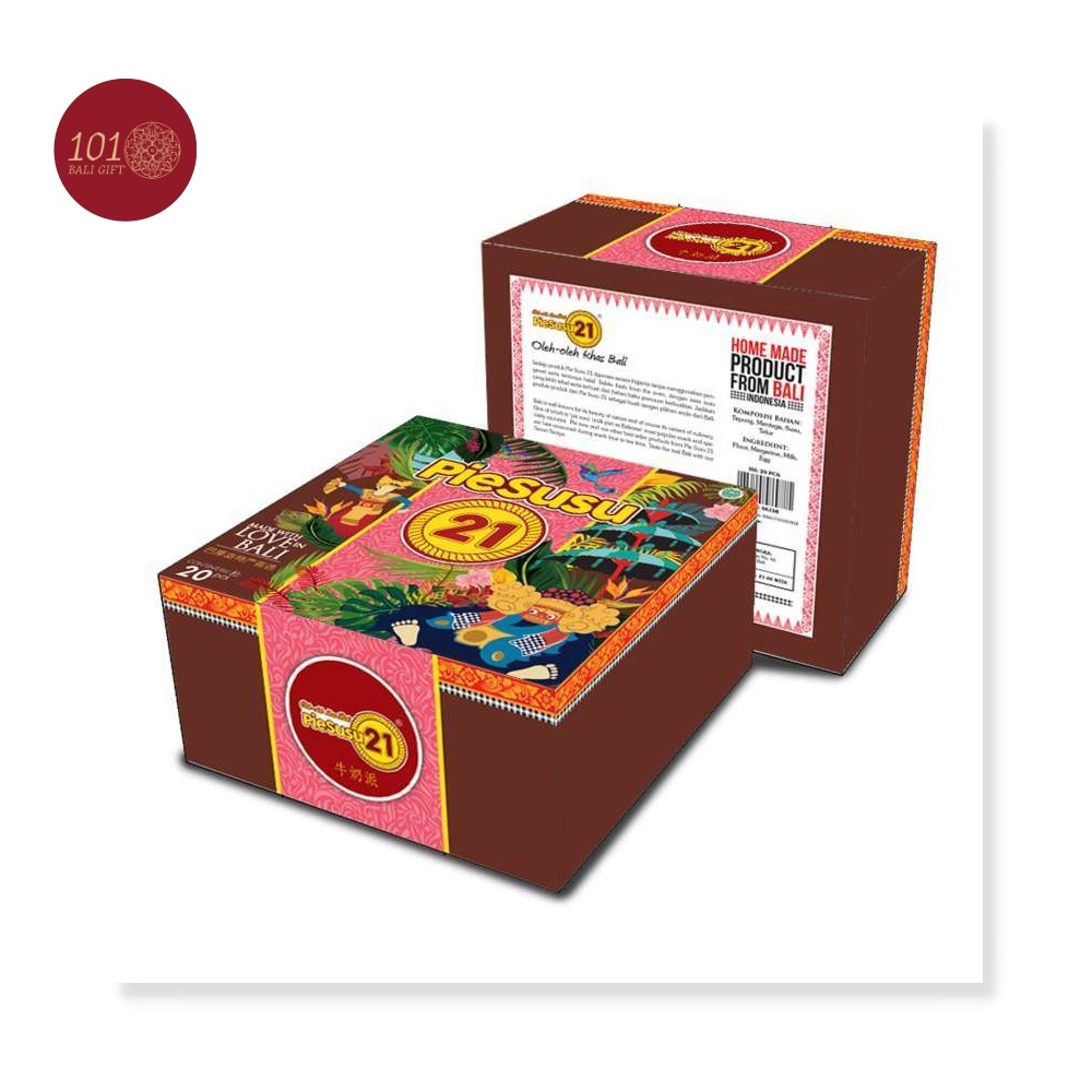 

101BALIGIFT - Oleh oleh Pie susu 21 khusus box isi 50pc fresh FREE BUBBLE WRAP